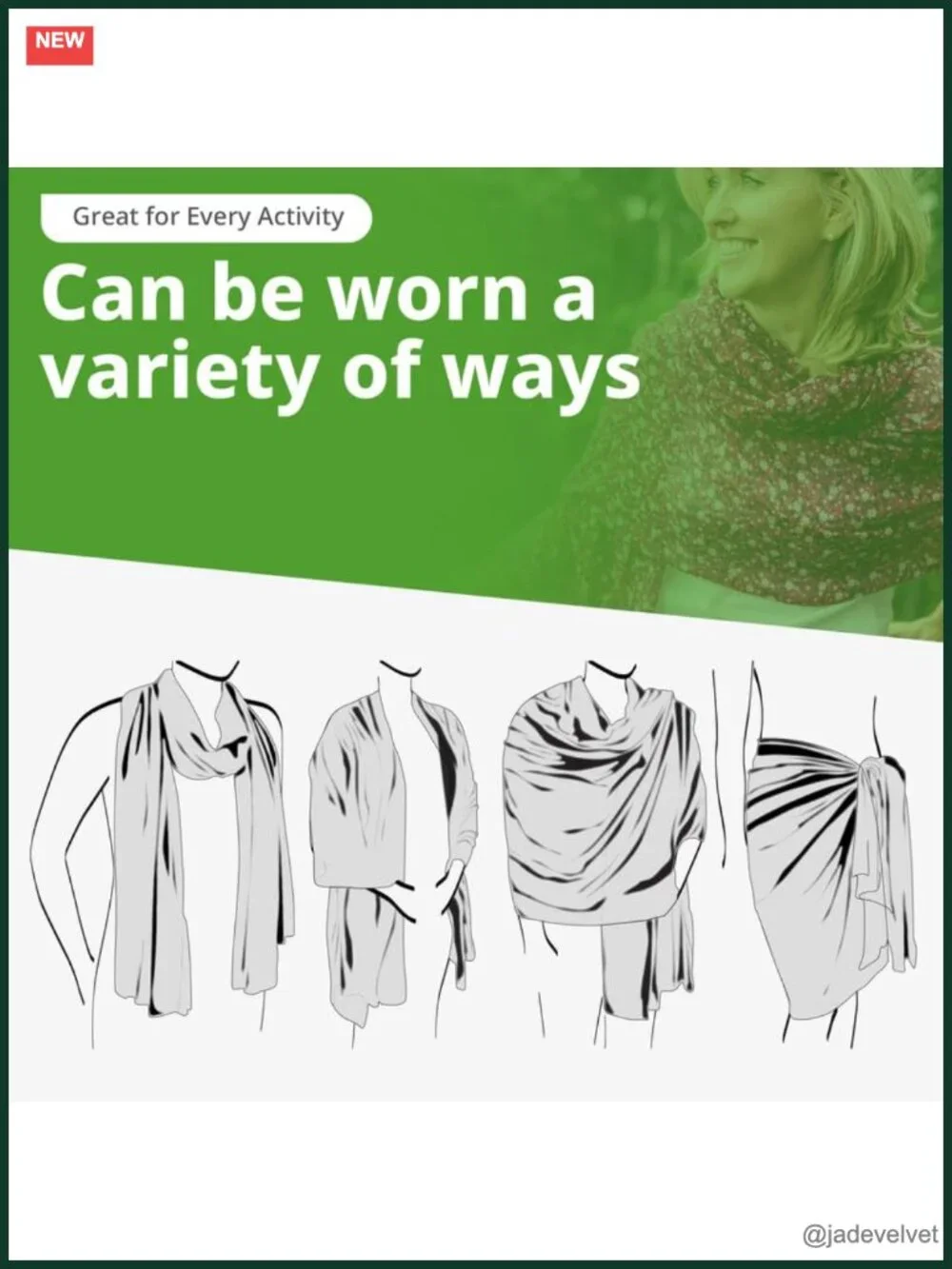 Insect Repellent Scarf Wrap - EPA Registered Mosquito Protection
